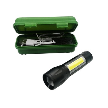 Mini Lanterna LED cu 3 Trepte Iluminare si USB, Vision® Mini Lanterna LED cu 3 Trepte Iluminare si USB, Vision®