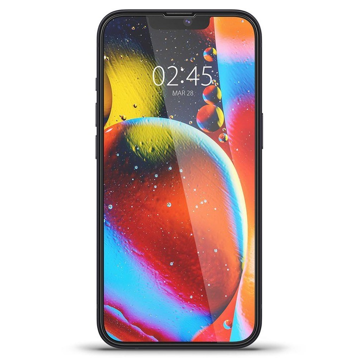 9D képernyővédő fólia Tech Armor iPhone 13 Pro Max készülékhez, edzett üveg, fekete