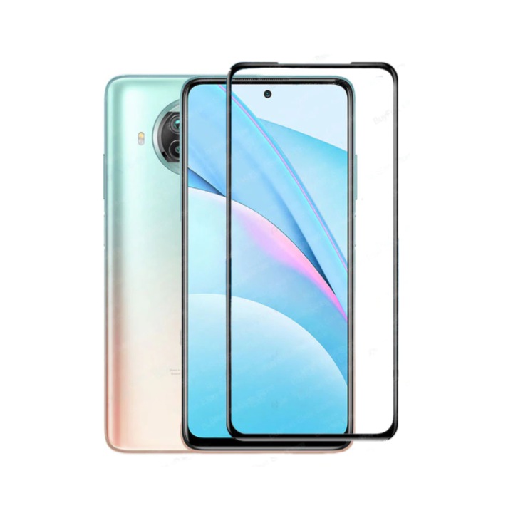 9D képernyővédő fólia Tech Armor Xiaomi Mi 10T Lite telefonhoz, edzett üveg, fekete