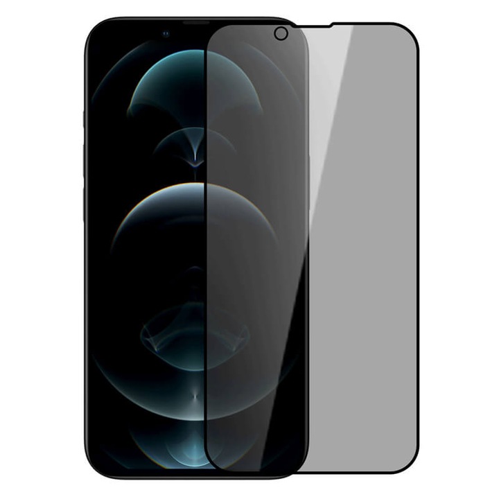Folie de protectie tempered glass pentru iPhone 13 Pro Max full face privacy