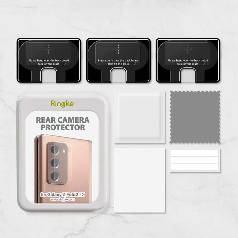 Set 3 x Folie Camera pentru Samsung Galaxy Z Fold 2 5G, Ringke Invisible Defender