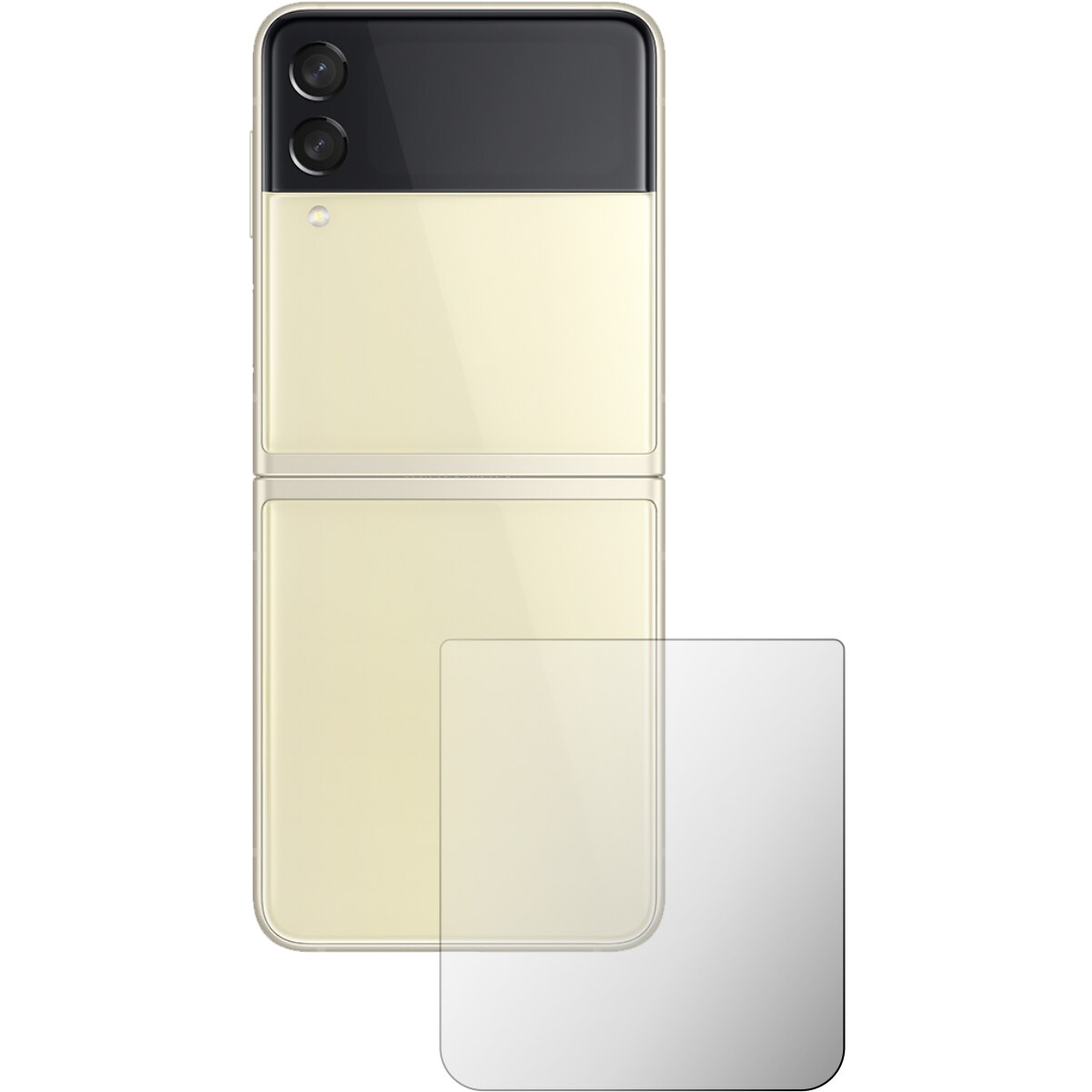 Folie Protectie Spate Invisible Skinz HD pentru Samsung Galaxy Z Flip3 5G - Siliconica Ultra-Clear cu taiere Simple Cut pentru Carcasa Spate, Skin Adeziv Transparent