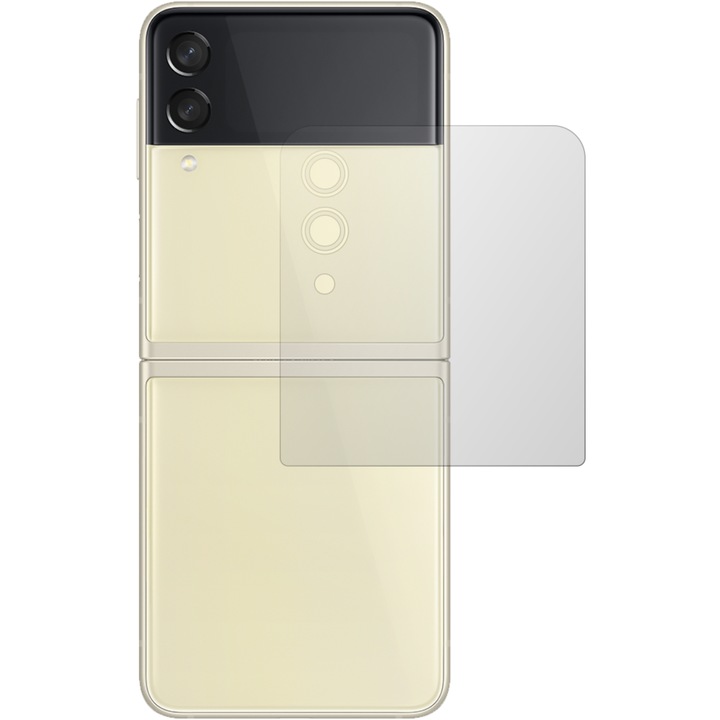 Комплект от 2X протектор за екран Invisible Skinz HD за Samsung Galaxy Z Flip3 5G - проста кройка, ултра-прозрачен силикон с пълно покритие, залепващ и гъвкав