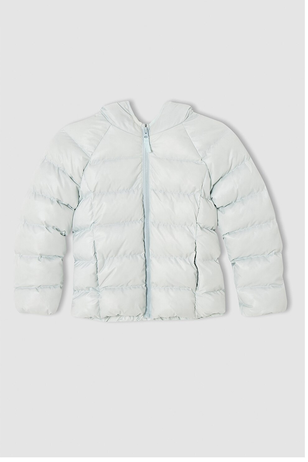 DeFacto, Geaca cu gluga si aspect matlasat, Albastru deschis