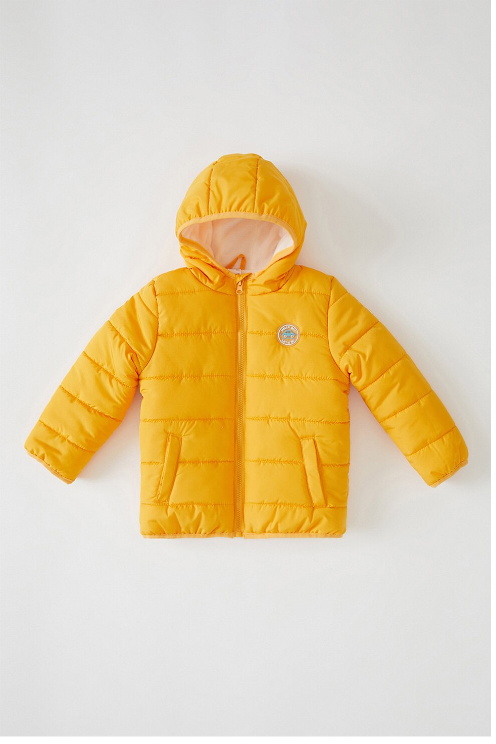 DeFacto, Geaca cu gluga si aspect matlasat, Galben sofran