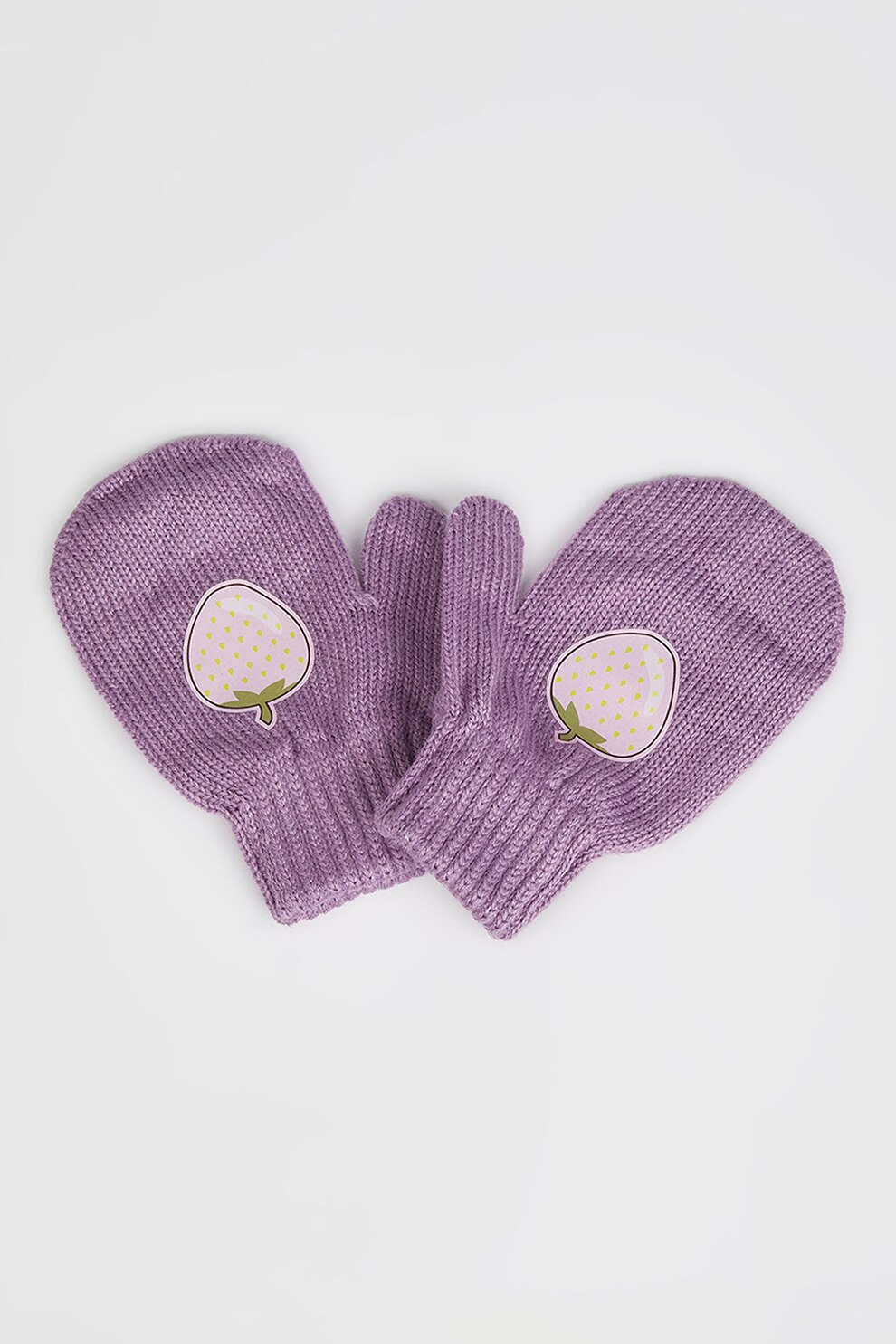 DeFacto, Manusi din tricot cu detaliu capsuna, Violet