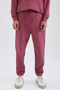 DeFacto, Pantaloni sport regular fit cu snur, Violet tyrian DeFacto, Pantaloni sport regular fit cu snur, Violet tyrian