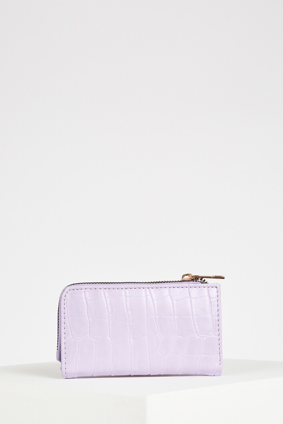 DeFacto, Portofel din piele ecologica cu imprimeu grafic, Lila