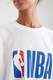 DeFacto, Tricou supradimensionat din bumbac cu tematica NBA, Alb/Albastru royal, 2XL