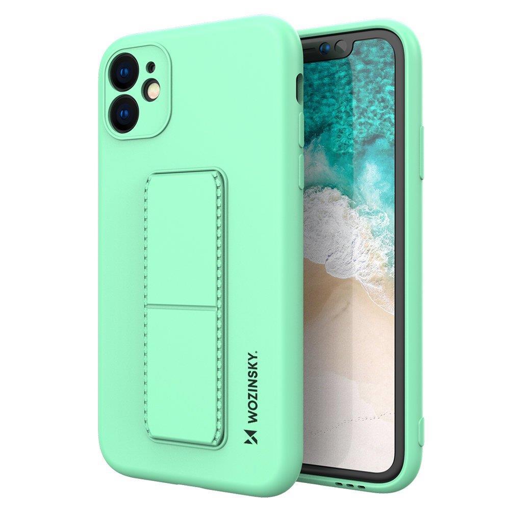 Carcasa cu suport compatibila iPhone 11, Wozinsky, Silicon, Verde