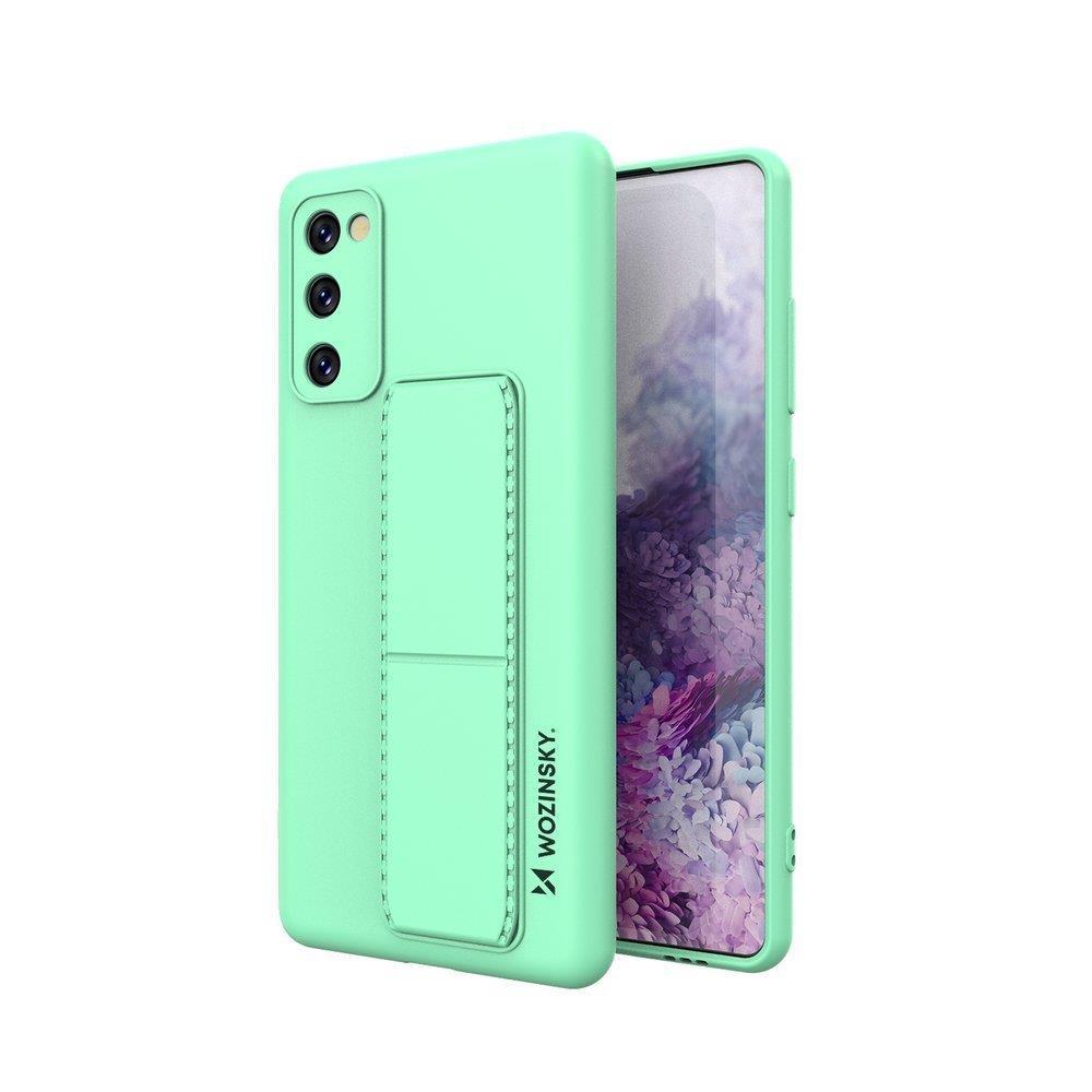 Husa Wozinsky, Kickstand, Pentru Samsung Galaxy S20 FE 5G, Silicon, Verde menta