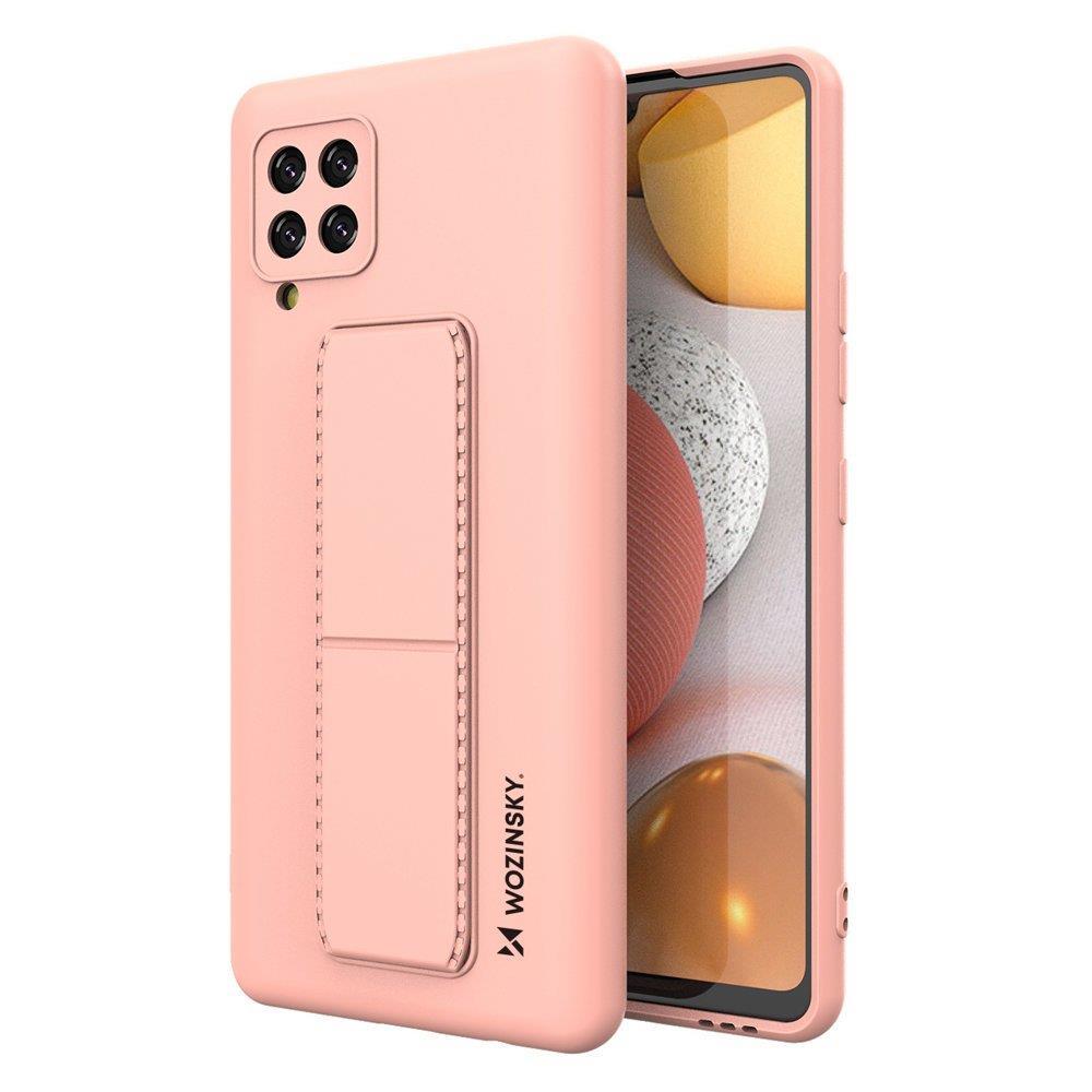 Husa de protectie Wozinsky, Kickstand Case, Compatibila cu Samsung Galaxy A42 5G, Roz