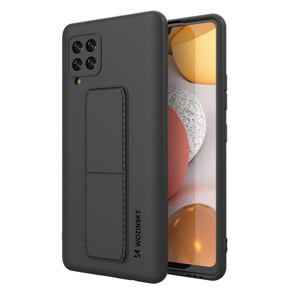Husa de protectie Wozinsky, Kickstand Case, Compatibila cu Samsung Galaxy A42 5G, Negru