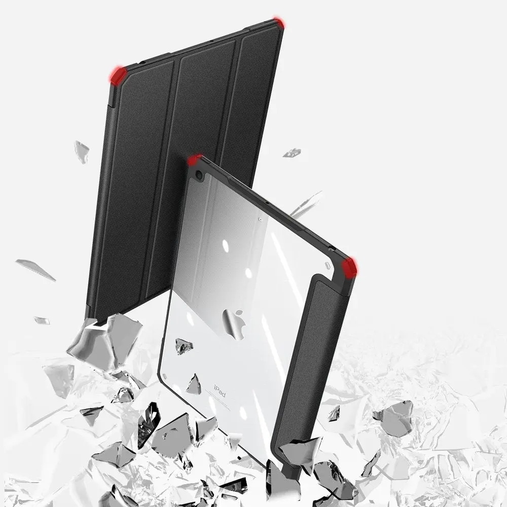 Husa pentru iPad 7/8 (10.2"), DuxDucis, Piele, Negru
