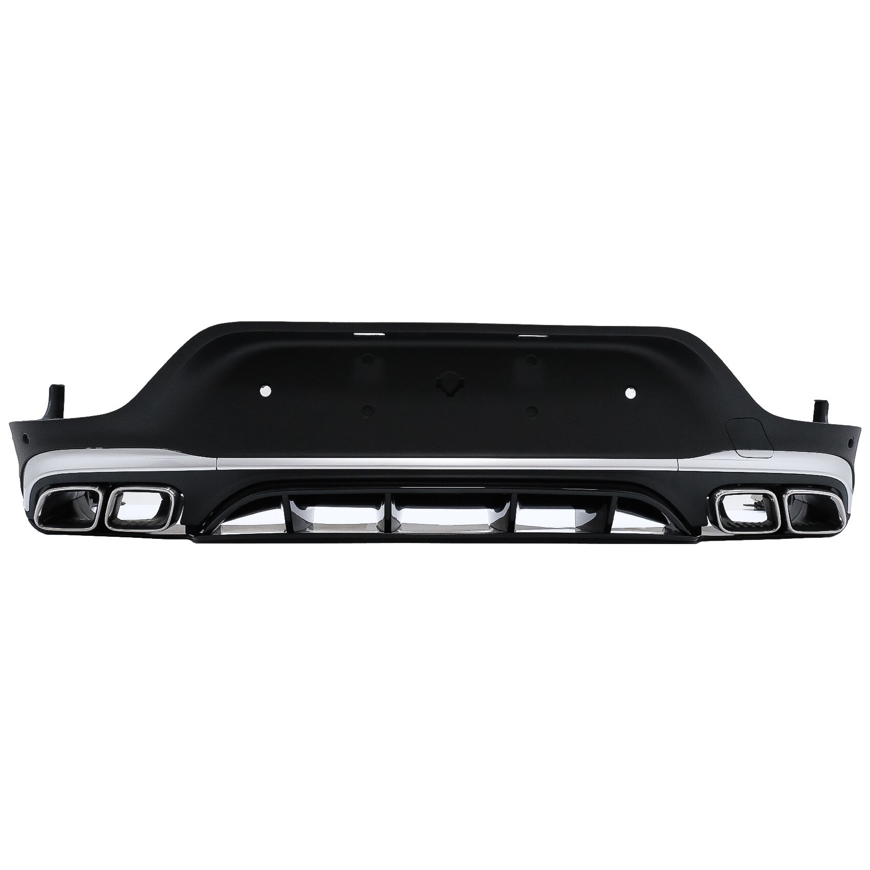 Difuzor Bara Spate compatibil cu Mercedes GLC Coupe Facelift C253 (2020-) GLC63 Design Evacuari Crom