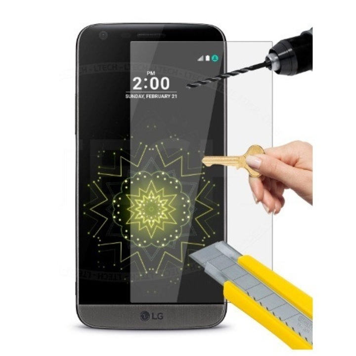 Стъклен протектор за телефон, LG Ж5, Tempered Glass, 2016