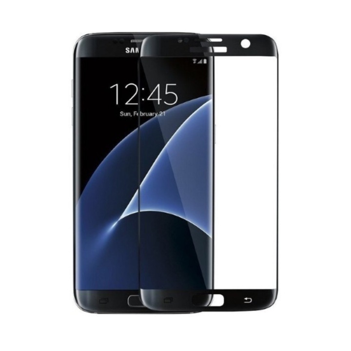 Стъклен протектор, Samsung Galaxy S7, G930F, FullFace, FullGlue версия, Черен
