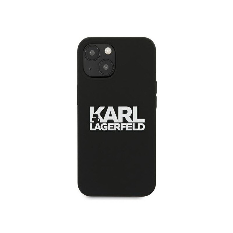 Husa Spate Karl Lagerfeld Compatibila Cu iPhone 13, Colectia Stack Logo Silicone, Negru - 029142
