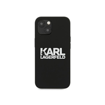 Husa Spate Karl Lagerfeld Compatibila Cu iPhone 13, Colectia Stack Logo Silicone, Negru - 029142 Husa Spate Karl Lagerfeld Compatibila Cu iPhone 13, Colectia Stack Logo Silicone, Negru - 029142