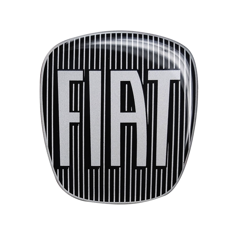 Autocolant Fiat 3D Logo de Inlocuire pentru 500, Negru