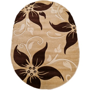 Covor CARVINO 100 x 200 Bej/Maro Oval 1884A Covor CARVINO 100 x 200 Bej/Maro Oval 1884A