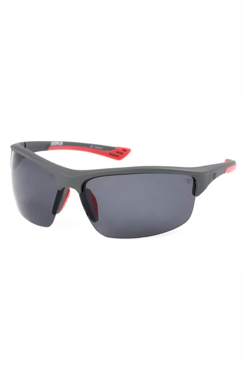 Ochelari de soare barbati, Caterpillar, Thermo 108P, Dreptunghiular, Polarizati, Policarbonat, One size, Gri inchis