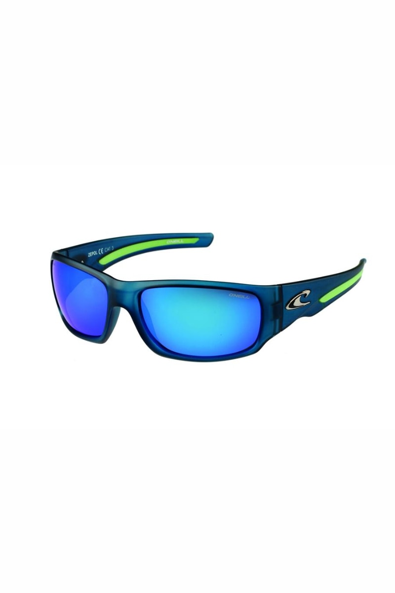 Ochelari de soare barbati, Oneill, Zepol-107P , Dreptunghiular, Polarizati, Policarbonat, One size, Albastru