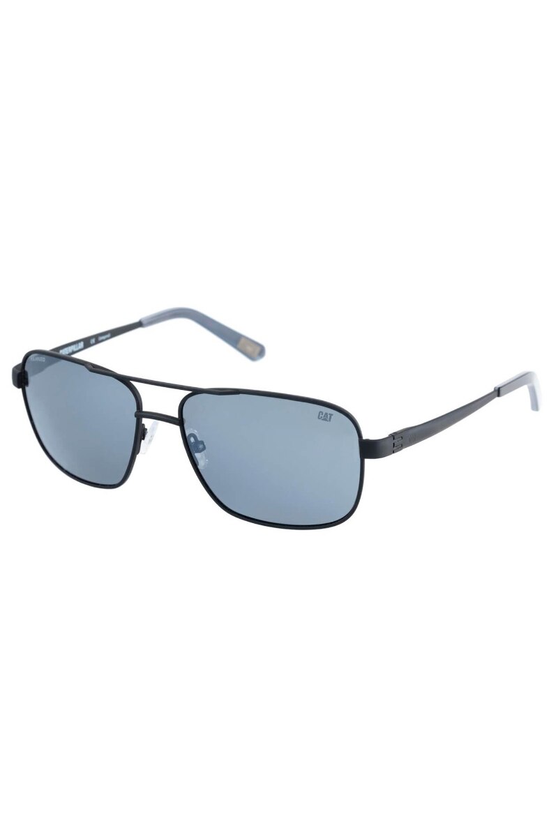 Ochelari de soare barbati, Caterpillar, Aerator 004P, Square, Polarizati, Metal, One size, Negru