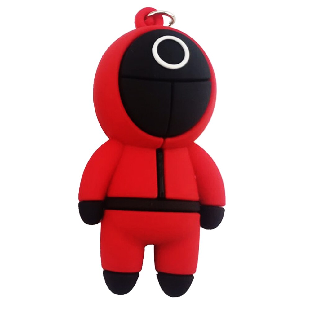 Jucarie Squid Game Zenuk® - Soldatul Cerc, Fidget Toys 3D, Sensory, Silicon, Rosu