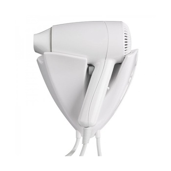 Uscator de par, pentru hotel, realizat din ABS, buton ON/OFF, 1800 W, montarea pe perete, alb Uscator de par, pentru hotel, realizat din ABS, buton ON/OFF, 1800 W, montarea pe perete, alb