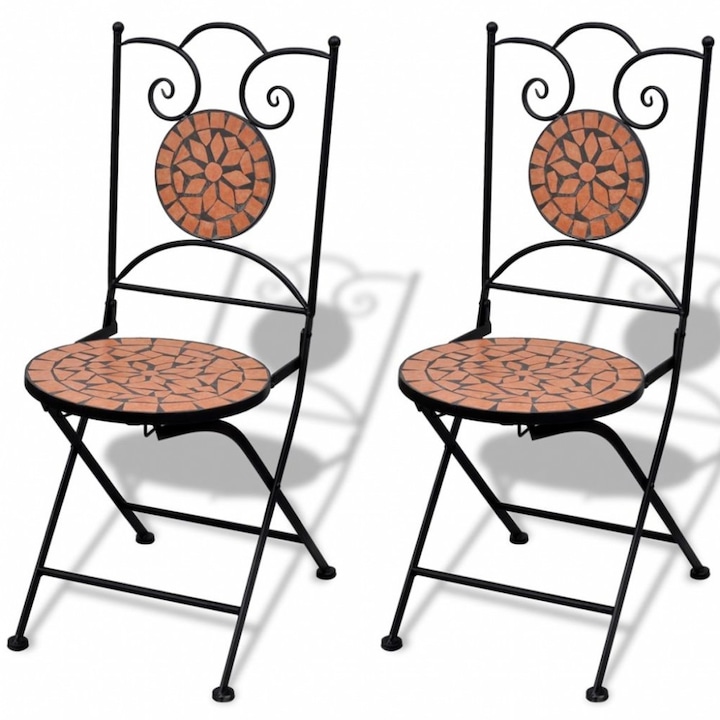 VID 2 db-os terrakotta mozaik szék