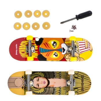 Set 2 Jucari Interactive Zenuk® - Fingerboard Street, Mini Skateboards, Roti de Schimb, Mini Surubelnita, Multicolor Set 2 Jucari Interactive Zenuk® - Fingerboard Street, Mini Skateboards, Roti de Schimb, Mini Surubelnita, Multicolor