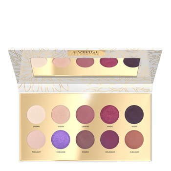 Paleta fard de pleoape, Eveline Cosmetics, Fantasy, 10 nuante Paleta fard de pleoape, Eveline Cosmetics, Fantasy, 10 nuante