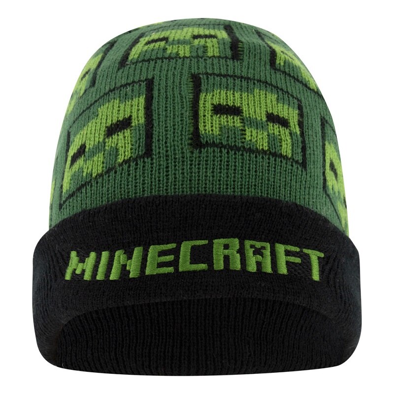Caciula iarna MINECRAFT Creeper, Verde