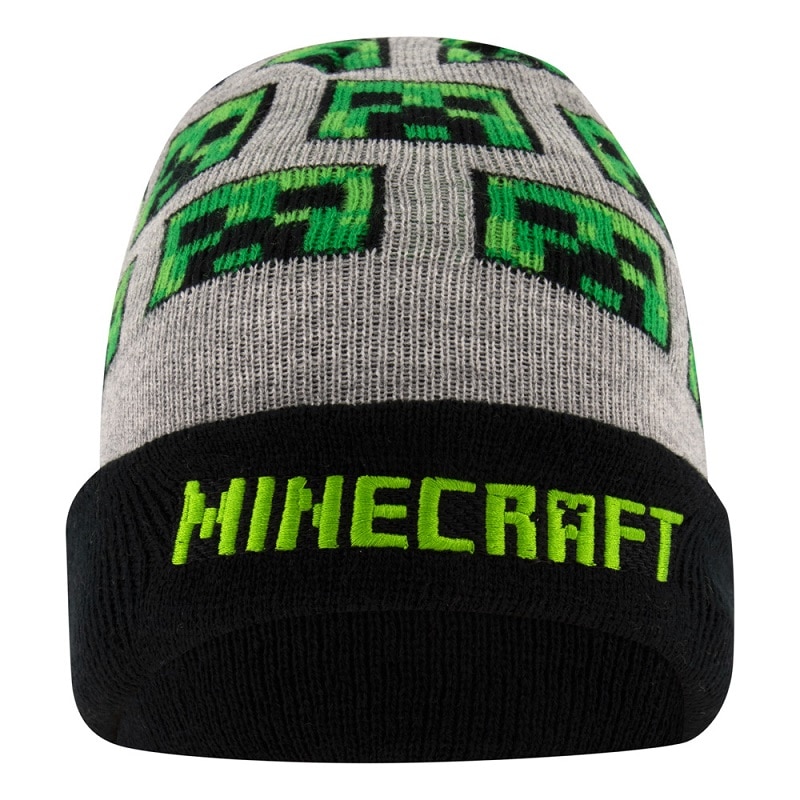 Caciula iarna MINECRAFT Creeper, Gri