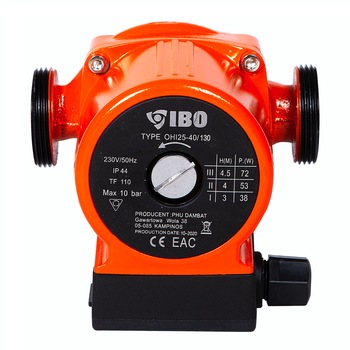 Pompa recirculare centrala Ibo Dambat OHI 25-40/130, debit maxim 48l/min, putere maxima 71W Pompa recirculare centrala Ibo Dambat OHI 25-40/130, debit maxim 48l/min, putere maxima 71W
