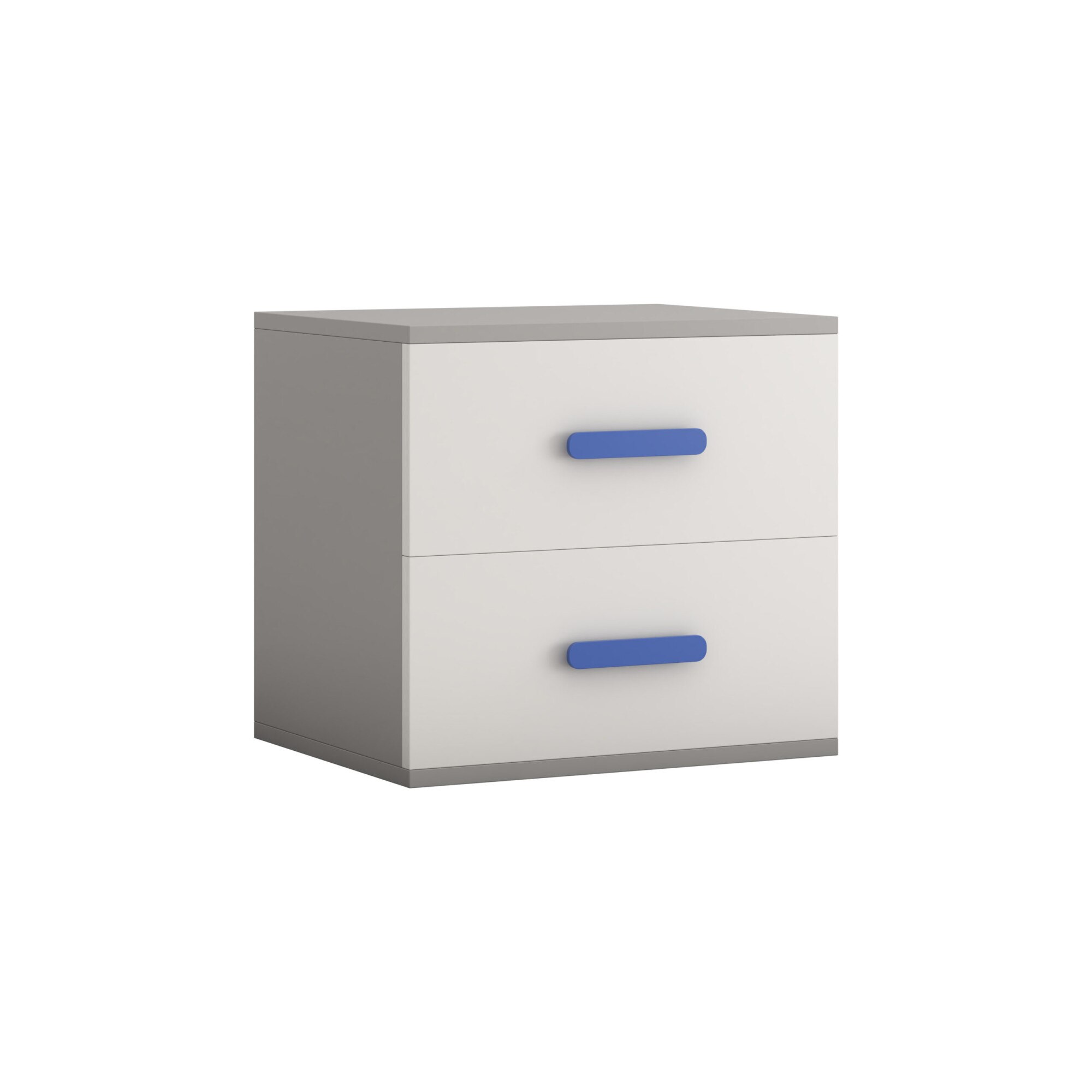 Noptiera Didi, alb/albastru, 55x51x44 cm