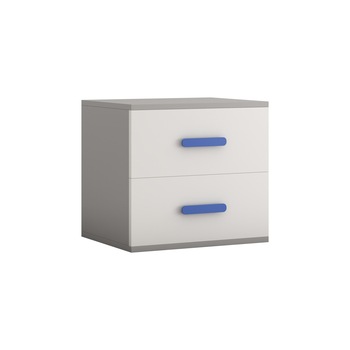 Noptiera Didi, alb/albastru, 55x51x44 cm Noptiera Didi, alb/albastru, 55x51x44 cm