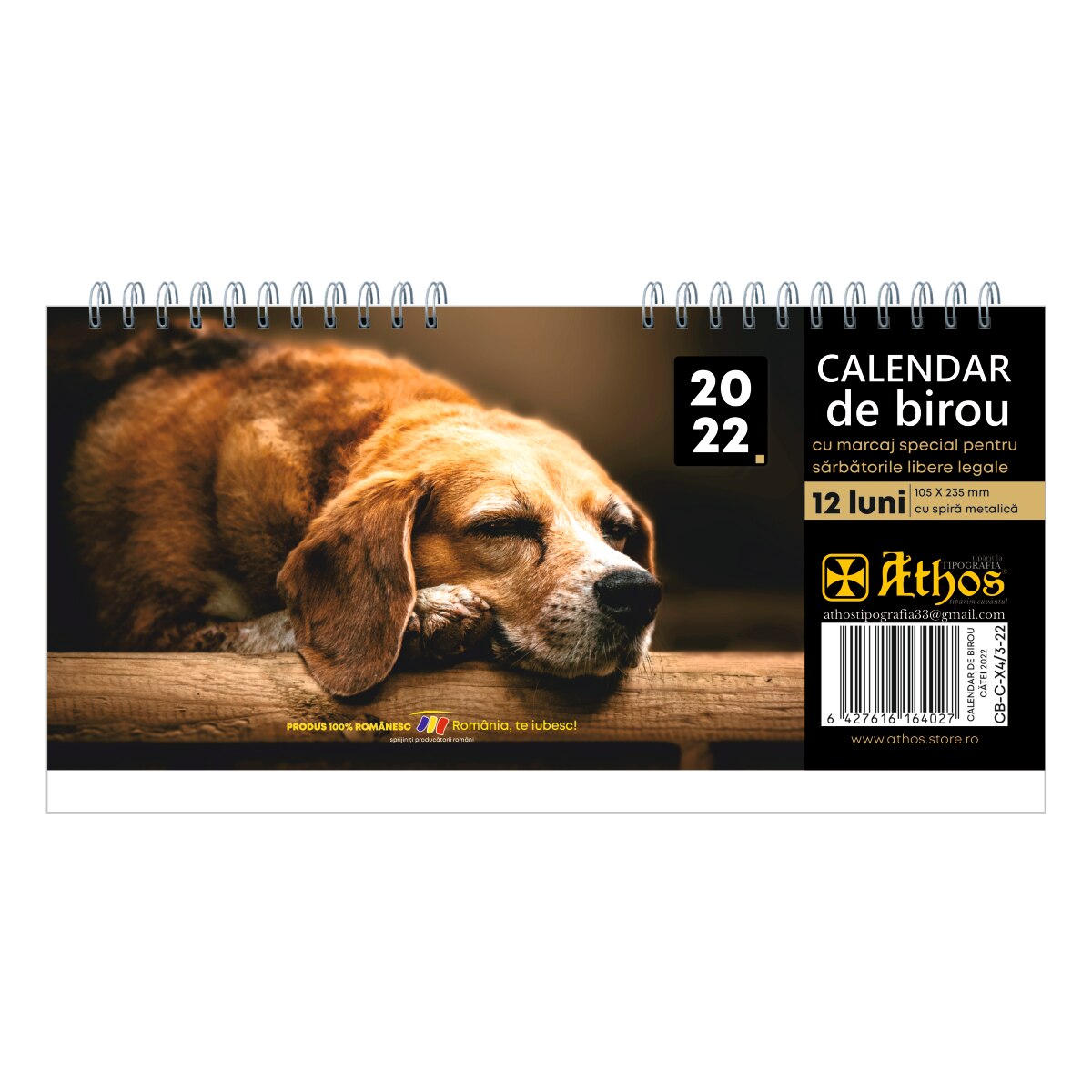 Calendar de birou 2022, Catei, 23,5 x 10,5 cm