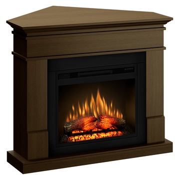 Semineu Lisabona colt walnut cu focar ECOFLAME 23 Semineu Lisabona colt walnut cu focar ECOFLAME 23