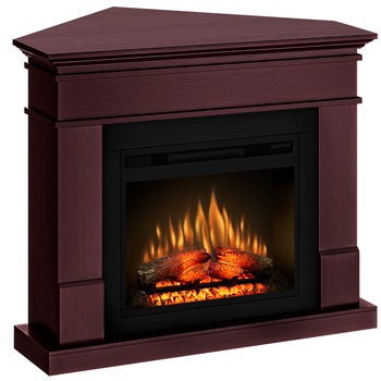 Semineu Lisabona colt mahogany cu focar ECOFLAME 23 Semineu Lisabona colt mahogany cu focar ECOFLAME 23