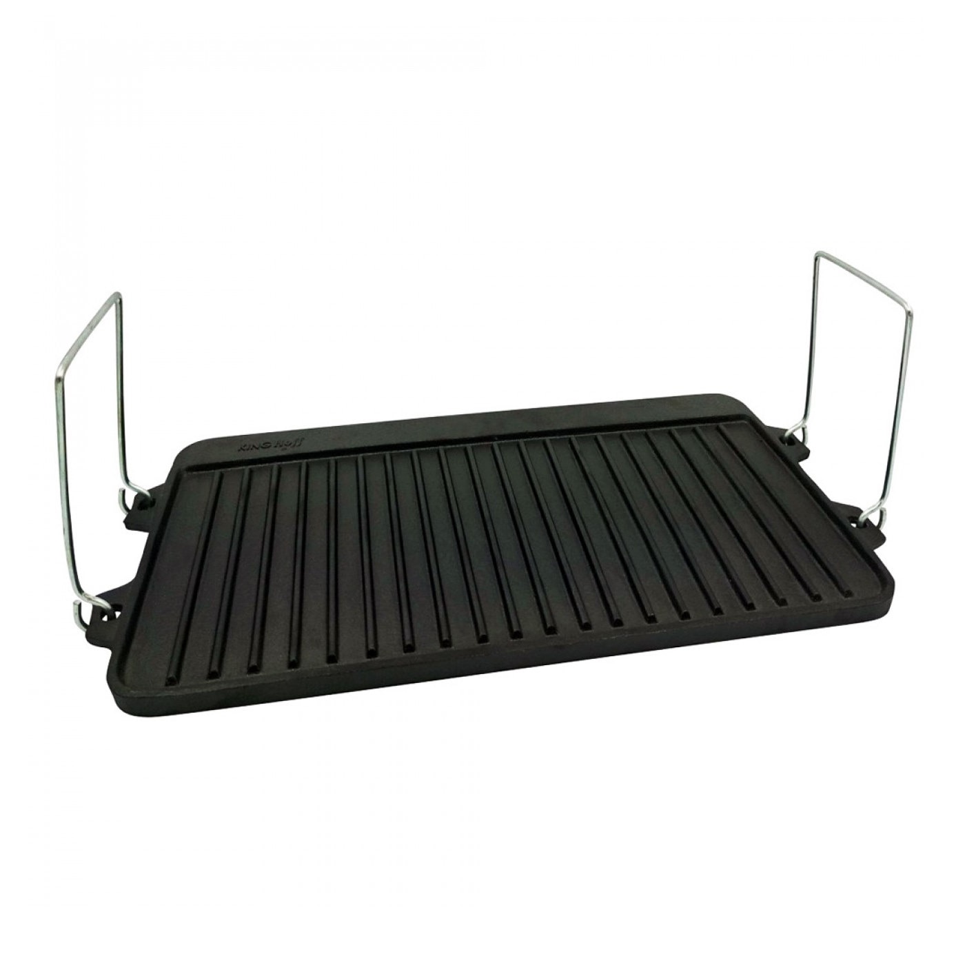 Placa de gratar KingHoff KH 1262, 44x24 cm, Fonta, Negru