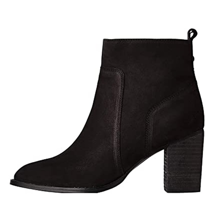 Botine de dama, Find, Piele naturala, Visiniu, Marime 38, Negru mat