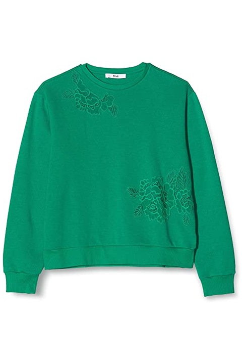 Bluza dama Find, Dantela flori, Bumbac, Verde