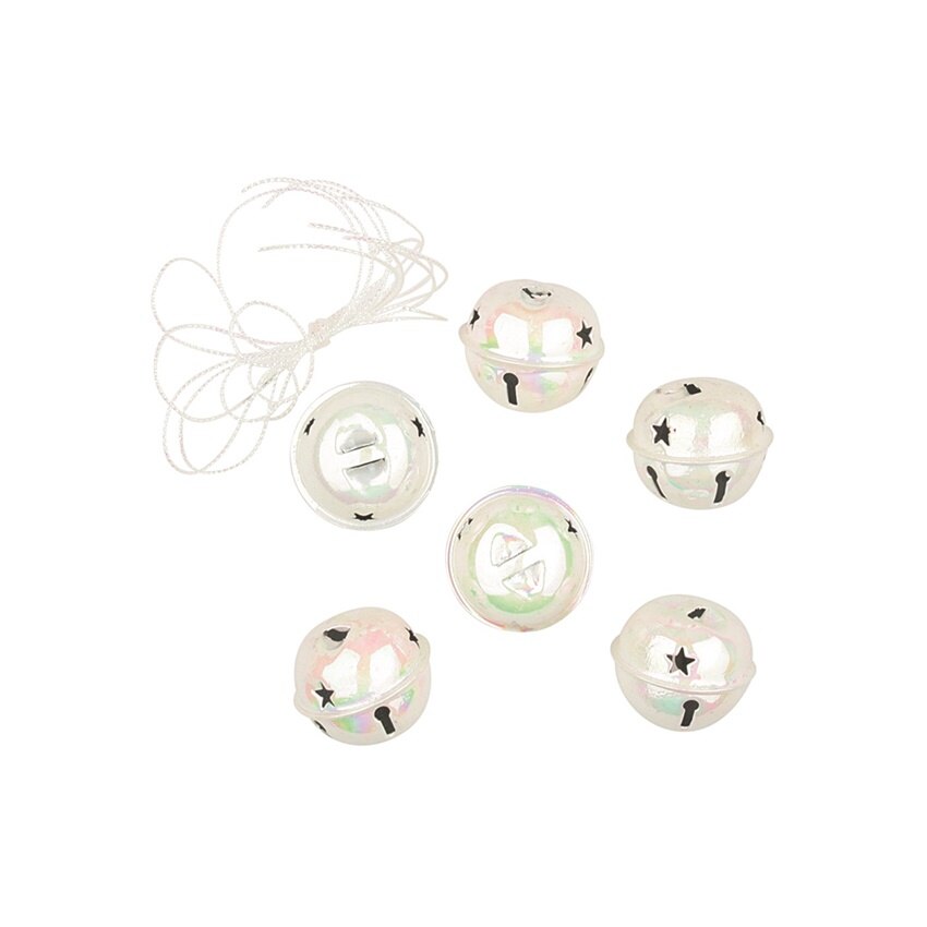 Set 6 zurgalai de craciun - cameleon perlat, 4 cm