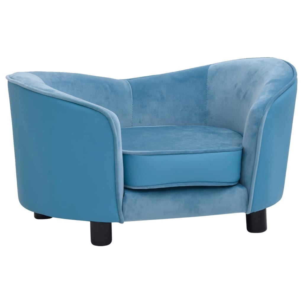 Canapea pentru caini turcoaz 69x49x40 cm, plus/piele ecologica