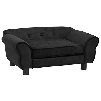 Canapea pentru caini, negru, 72x45x30 cm, plus Canapea pentru caini, negru, 72x45x30 cm, plus