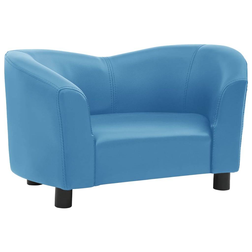 Canapea pentru caini, turcoaz, 67x41x39 cm, piele ecologica