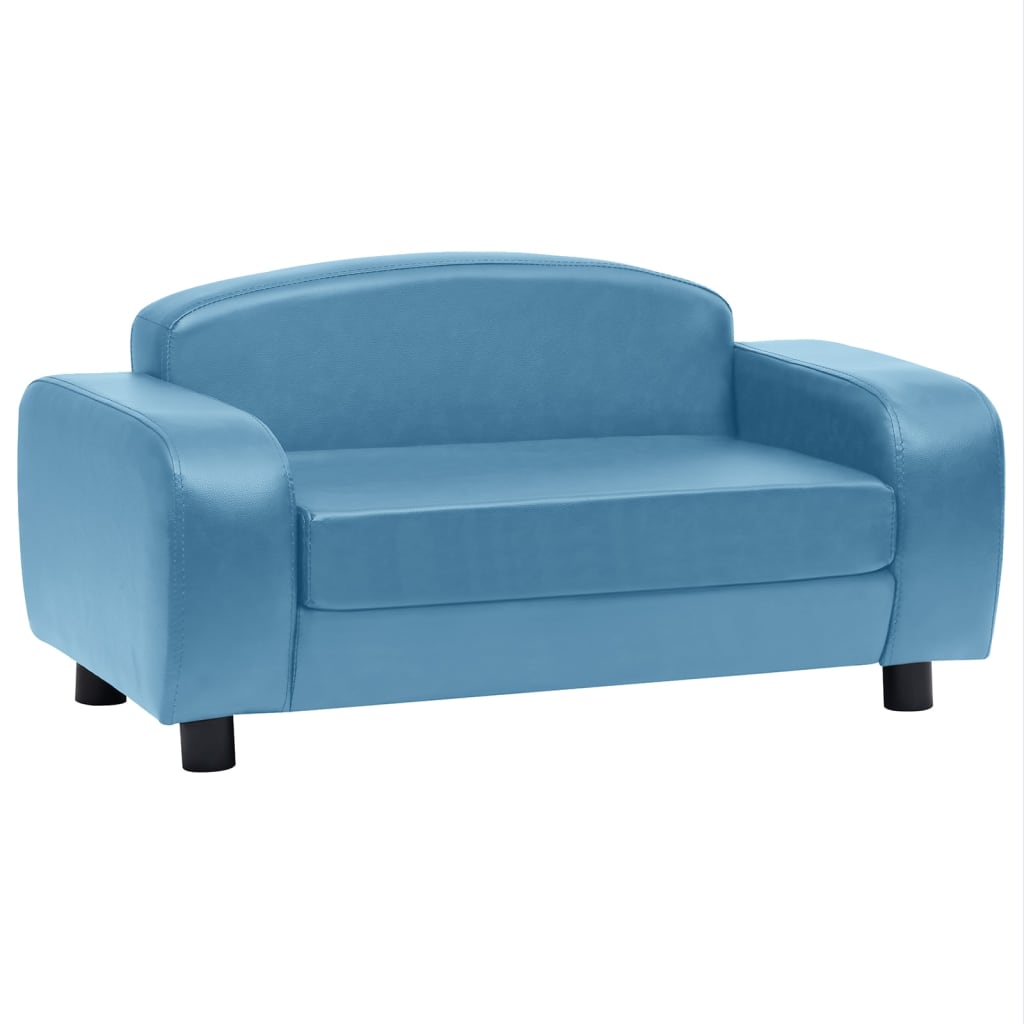 Canapea pentru caini, turcoaz, 80x50x40 cm, piele ecologica