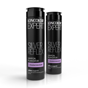 Pachet promo: Sampon nuantator Loncolor Expert Silver pentru par blond, grizonat si alb, 250 ml x 2 bucati Pachet promo: Sampon nuantator Loncolor Expert Silver pentru par blond, grizonat si alb, 250 ml x 2 bucati